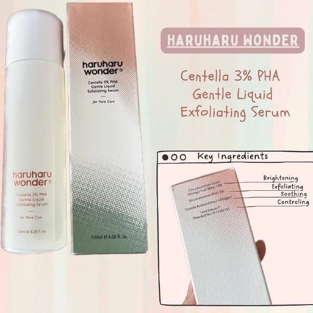 HaruHaru WONDER Centella 3% PHA Gentle Liquid Exfoliating Serum review photo by Cath