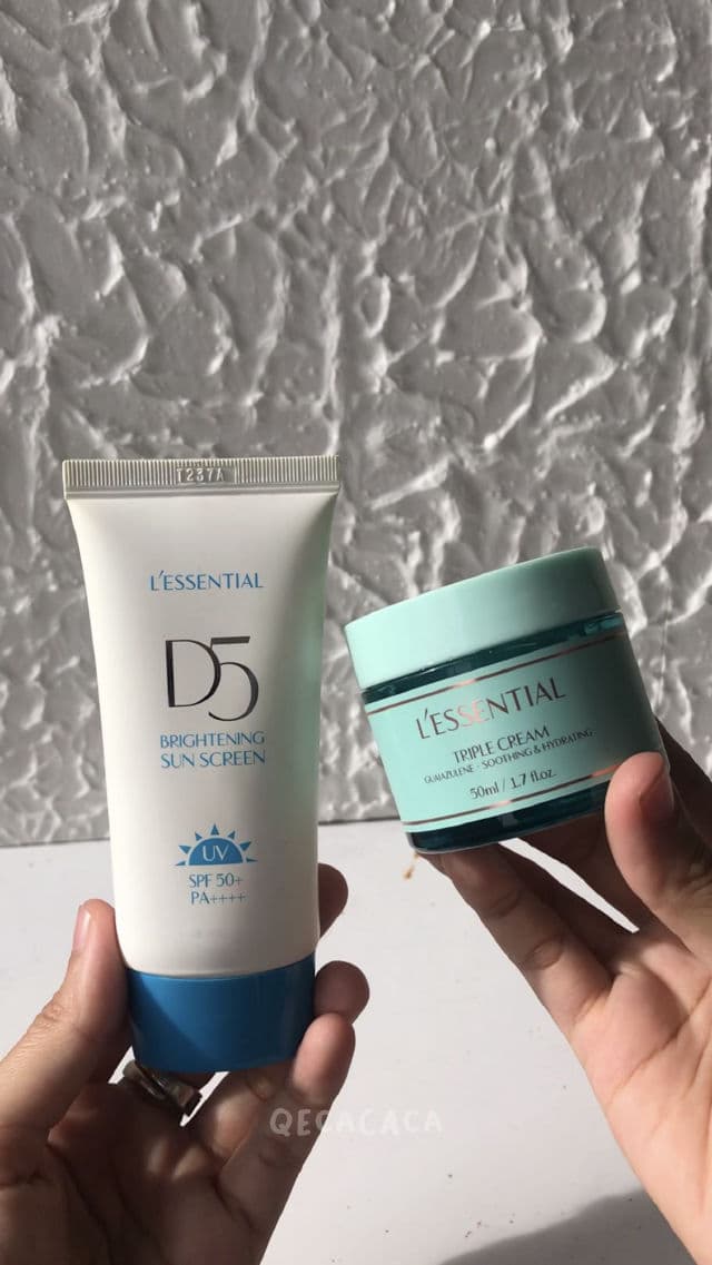 L'ESSENTIAL D5 Brightening Sunscreen SPF50+ PA++++ review photo by Qecacaca