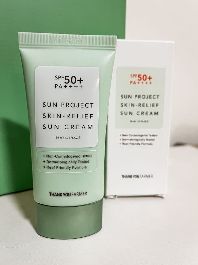 THANK YOU FARMER Sun Project Skin Relief Sun Cream SPF50+ PA++++ review photo by sensicombi