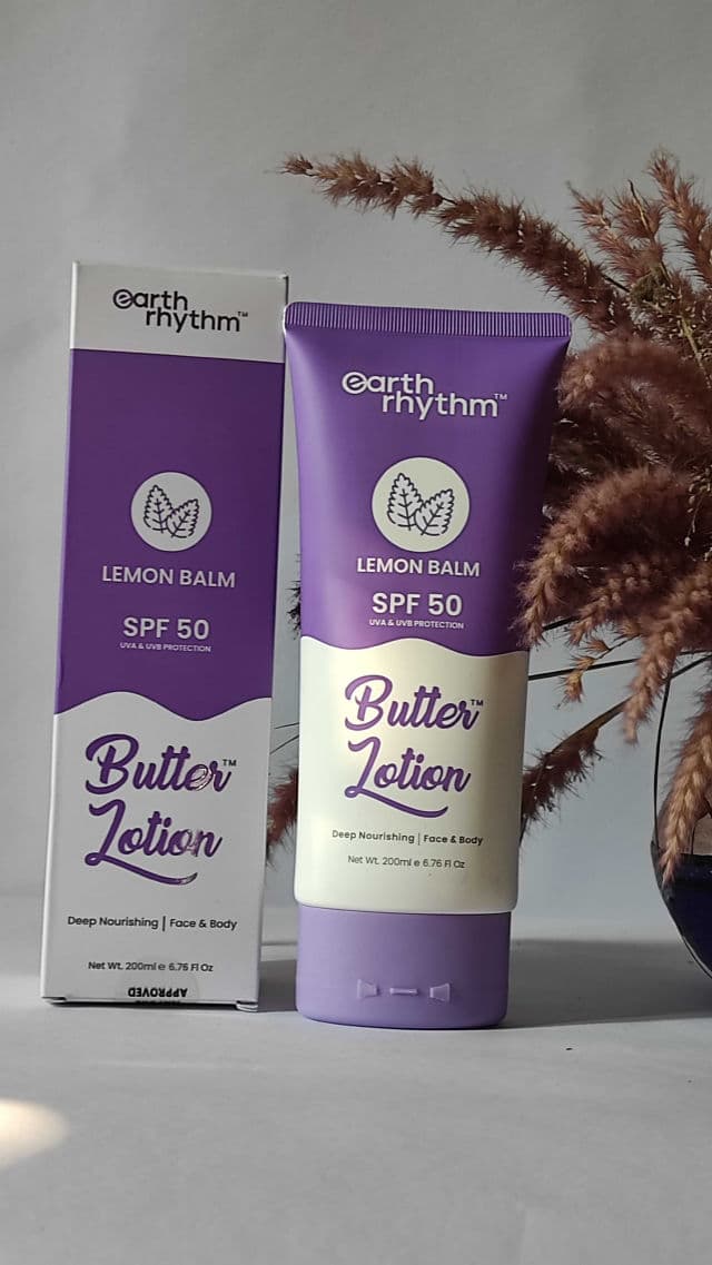 Earth Rhythm Lemon Balm SPF-50 Butter Body Lotion review photo by curlycurves