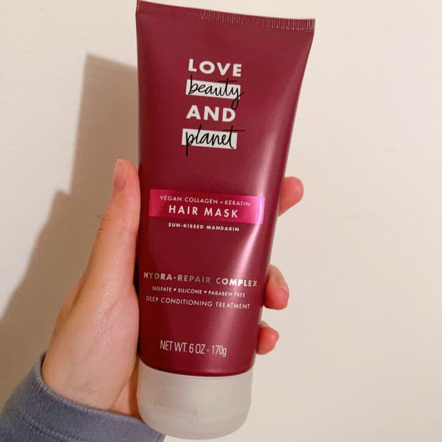 Love Beauty and Planet Vegan Collagen, Keratin & Sun-kissed Mandarin Deep Conditioning Hair Mask  review photo by purplerain9