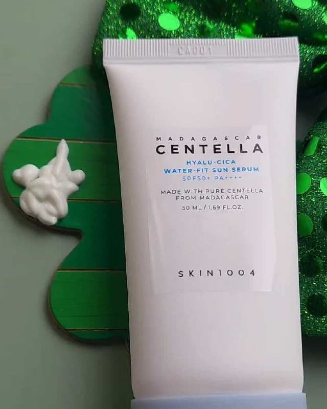 SKIN1004 Madagascar Centella Hyalu-Cica Water-Fit Sun Serum SPF50+ PA++++ review photo by SarriK