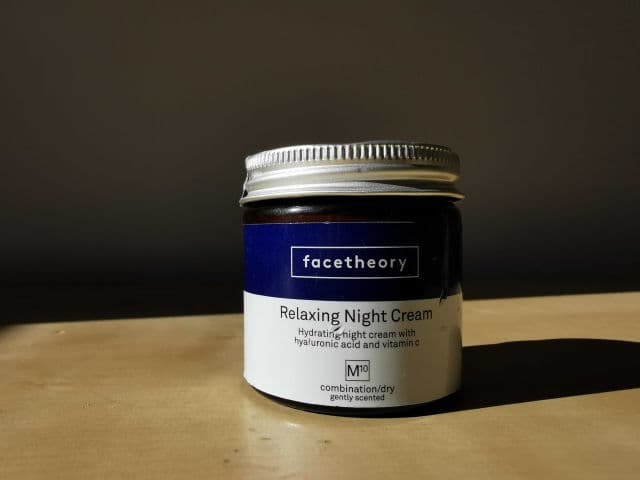 facetheory Relaxing Night Cream M10 PRO review photo by hashiskincare