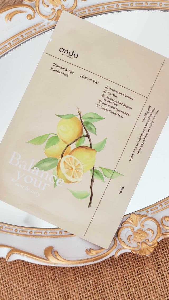 Ondo Beauty 36.5 Charcoal & Yuja Bubble Mask review photo by lanubedejuanilp