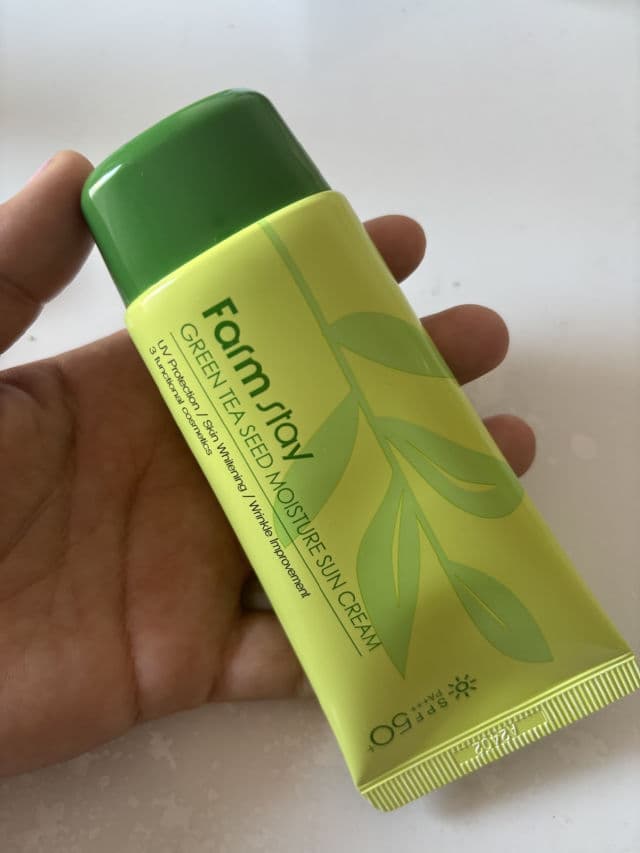 Farmstay Green Tea Seed Moisture Sun Cream SPF50+ PA+++ review photo by aidola
