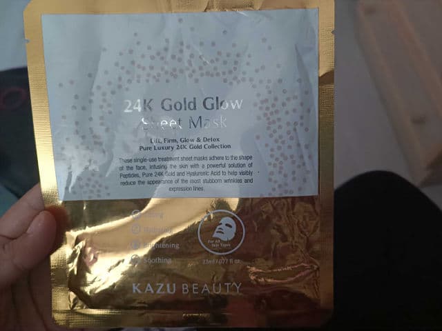 Kazu Beauty  24K Gold Glow Sheet Mask review photo by aidola