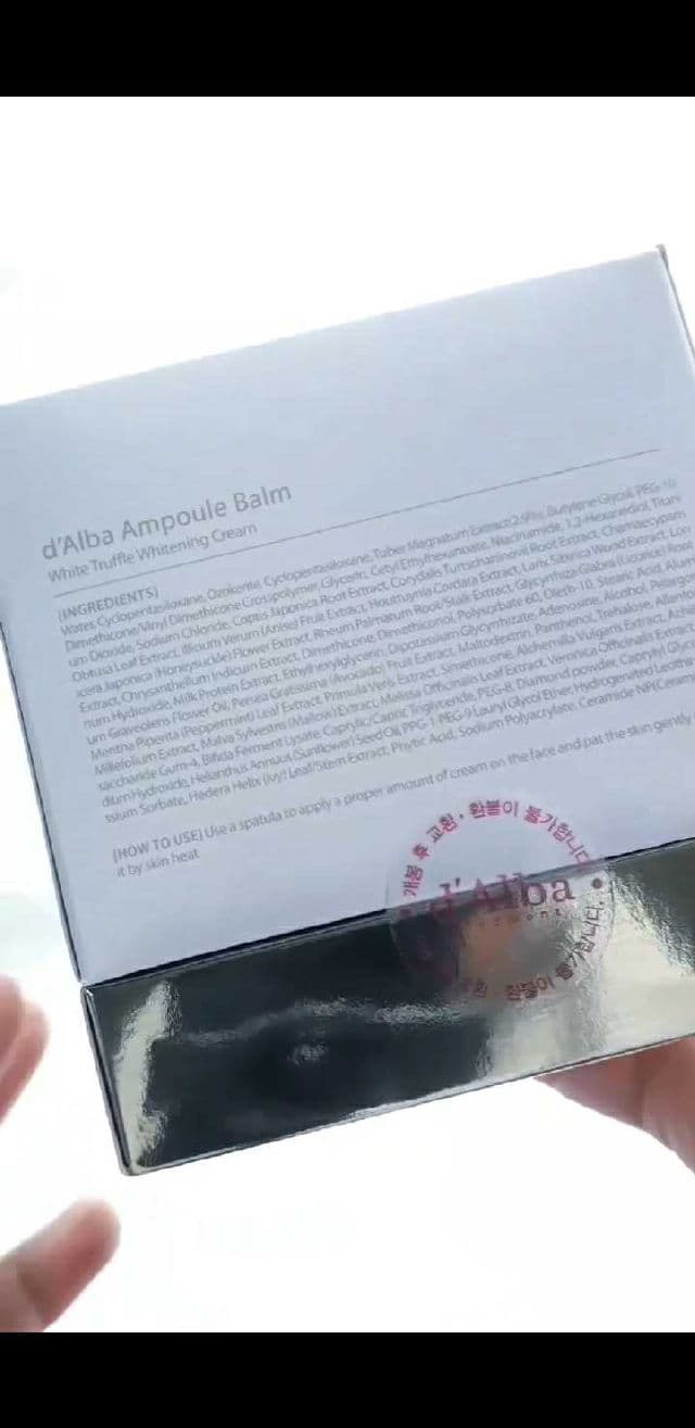 D' Alba Piedmont Ampoule Balm White Truffle Whitening Cream review photo by Ziyah
