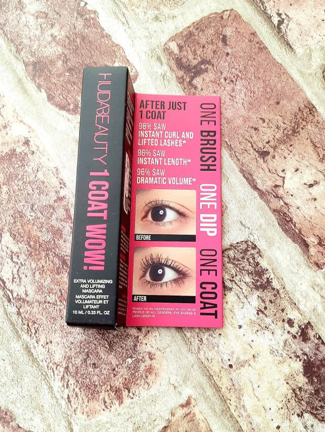Huda Beauty 1 Coat Wow! Extra Volumizing and Lifting Mascara review photo by Anjali100