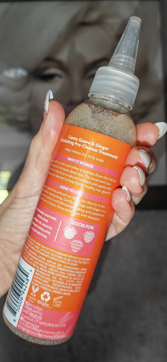 Cantu Guava & Ginger Scalp Exfoliating Pre-Poo Treatment review photo by Testertootsymorse