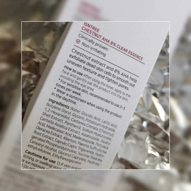 ISNTREE Chestnut AHA 8% Clear Essence review photo by everlastingbloom