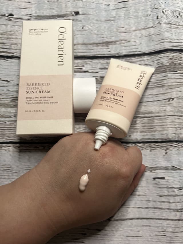 O'clearien Barriered Essence Sun Cream SPF 50+ PA++++ review photo by venessao13