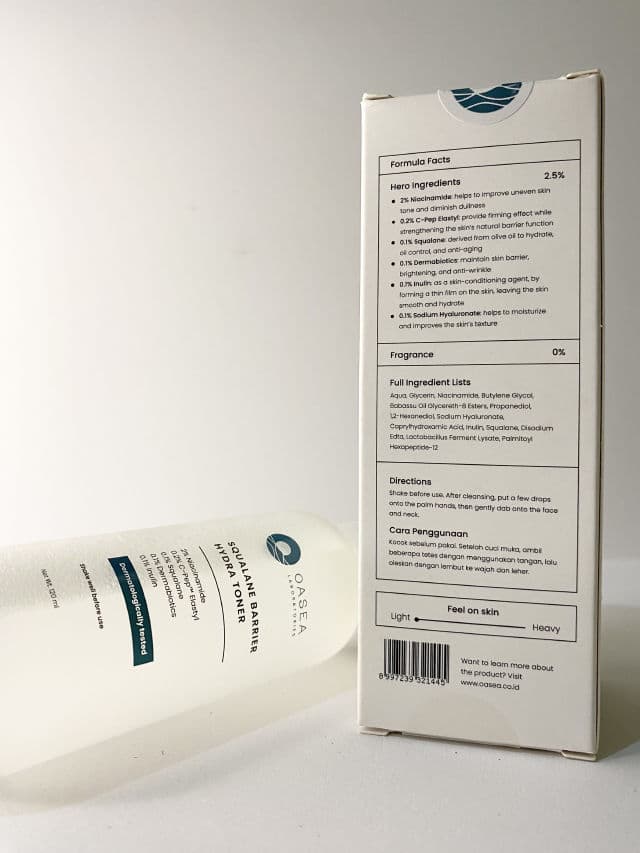 OASEA Squalane Barrier Hydra Toner review photo by evabilqistafdila