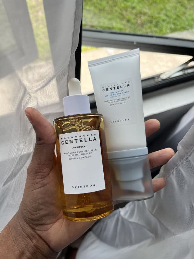 SKIN1004 Madagascar Centella Hyalu-Cica Water-Fit Sun Serum SPF50+ PA++++ review photo by DMcC