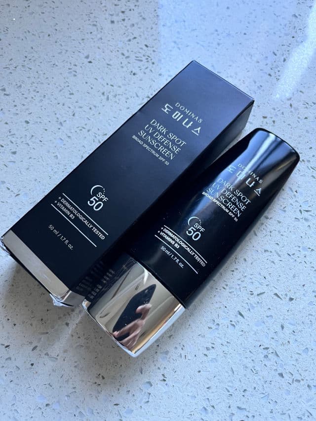Dominas Dark Spot UV Defense Sunscreen SPF50 review photo by BlankCanvasMakeup