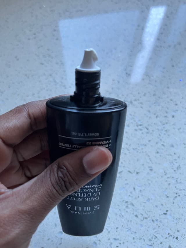 Dominas Dark Spot UV Defense Sunscreen SPF50 review photo by BlankCanvasMakeup