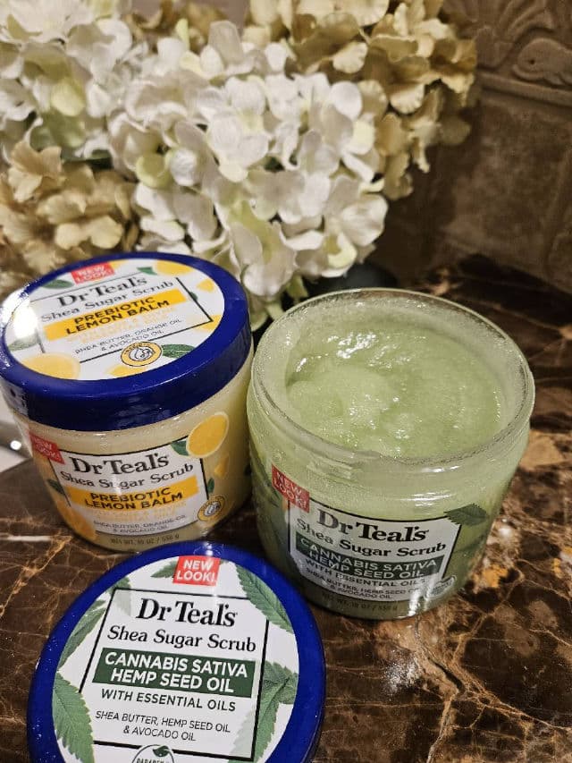Dr Teal's Shea Sugar Body Scrub with Cannabis Sativa Hemp Seed Oil review photo by beemama3