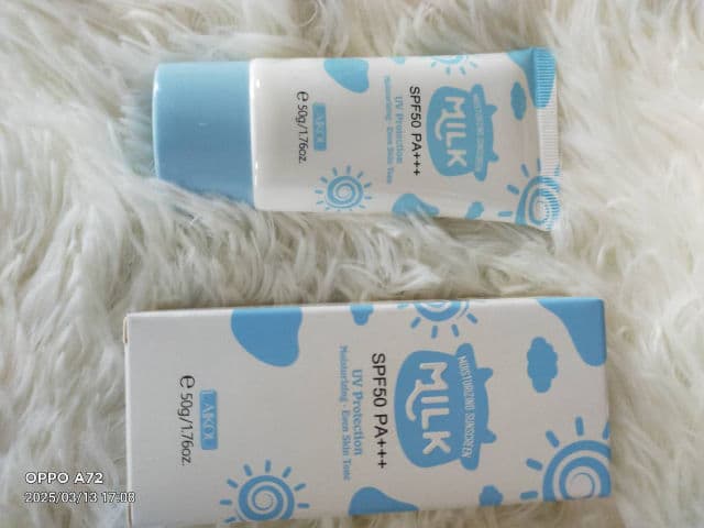 Laikou Milk Brightening Sunscreen 50g SPF50 PA+++	 review photo by hankisabelle1