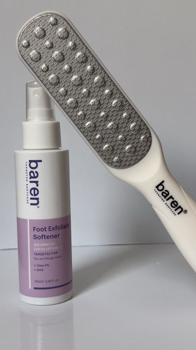 Baren Foot Softener At-home Kit: Foot File & Callus Softener Spray review photo by ugckama