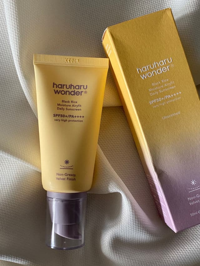 Black Rice Moisture Airyfit Sunscreen SPF50+/PA++++ product review