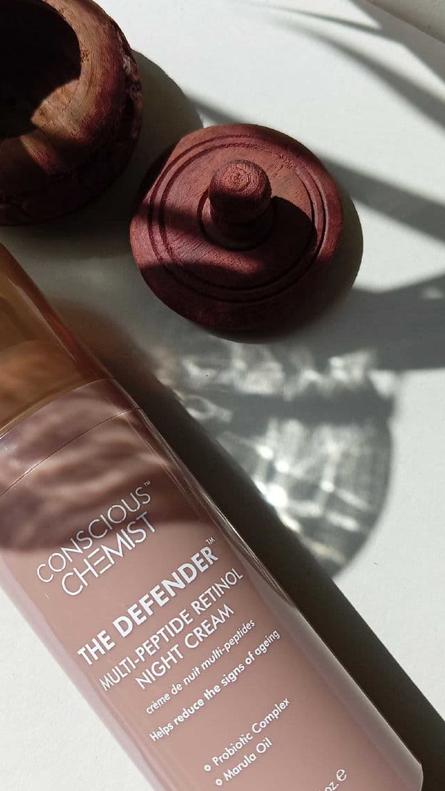 Conscious Chemist The Defender Multi-Peptide Retinol Night Gel Cream review photo by thyskinmatters