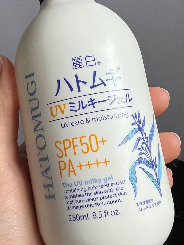 Kumano Cosmetics Reihaku Hatomugi UV Milky Gel SPF 50 review photo by samapusk