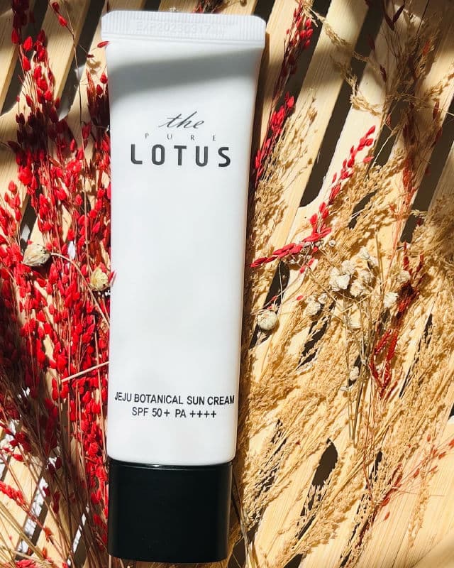 The Pure Lotus Jeju Botanical Sun Cream SPF50+ PA++++ review photo by Binci