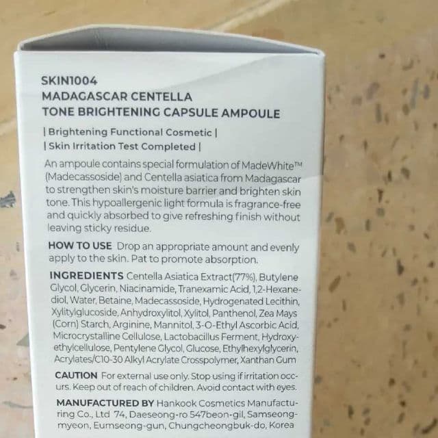 SKIN1004 Madagascar Centella Tone Brightening Capsule Ampoule review photo by Skinieee