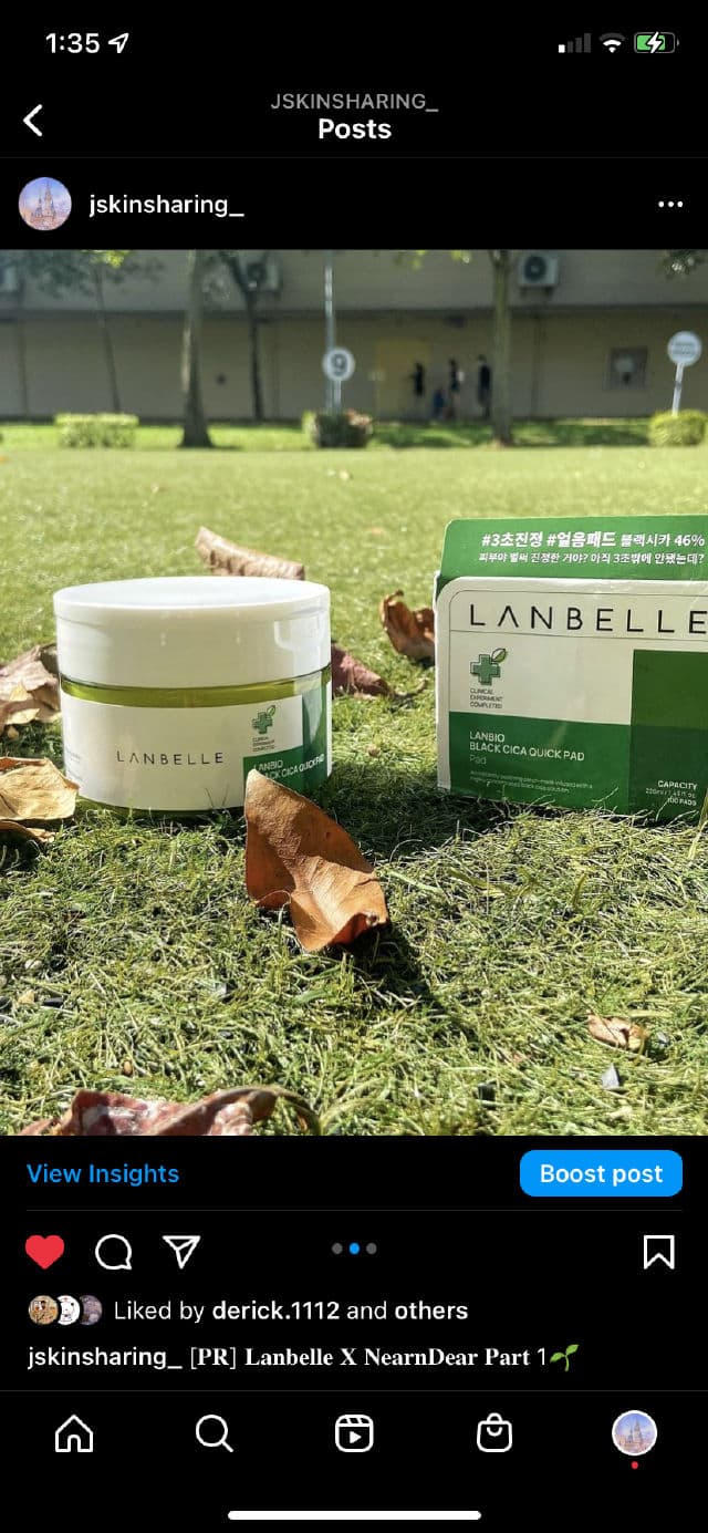 Lanbelle Lanbio Black Cica Quick Pads review photo by Jskinsharing