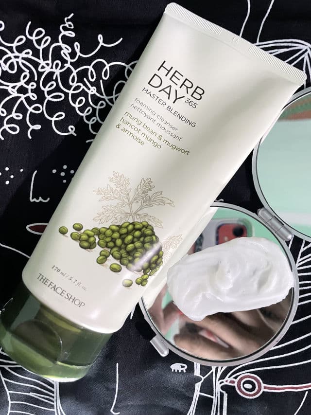 THE FACE SHOP Herb Day 365 Cleansing Foam Mung Beans review photo by shuchitrivedi