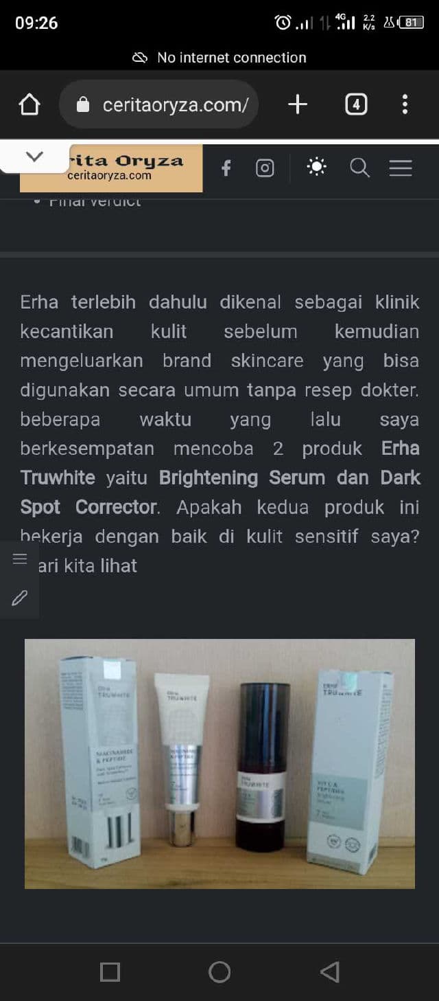 ERHA Truwhite Vit C & Peptide Brightening Serum review photo by ceritaoryza