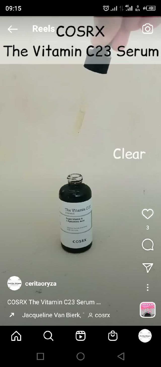 COSRX Real Fit Vitamin C Serum C23 review photo by ceritaoryza