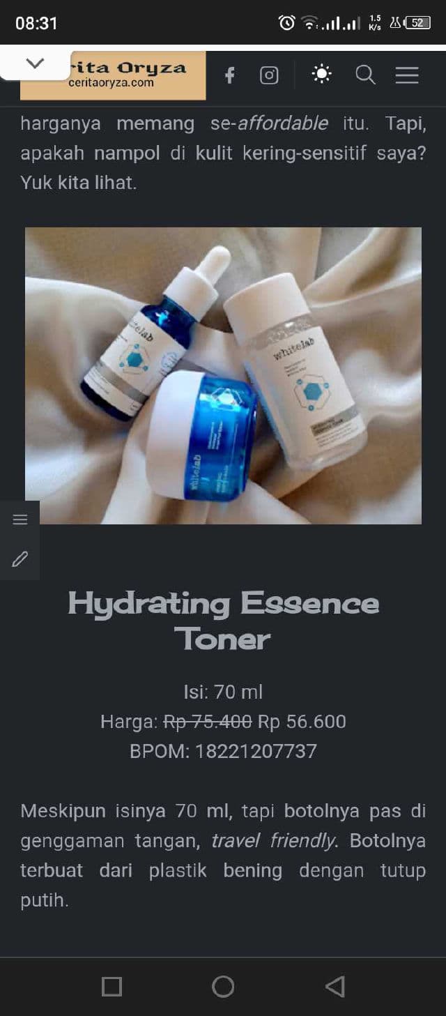 whitelab Hydrating Serum review photo by ceritaoryza