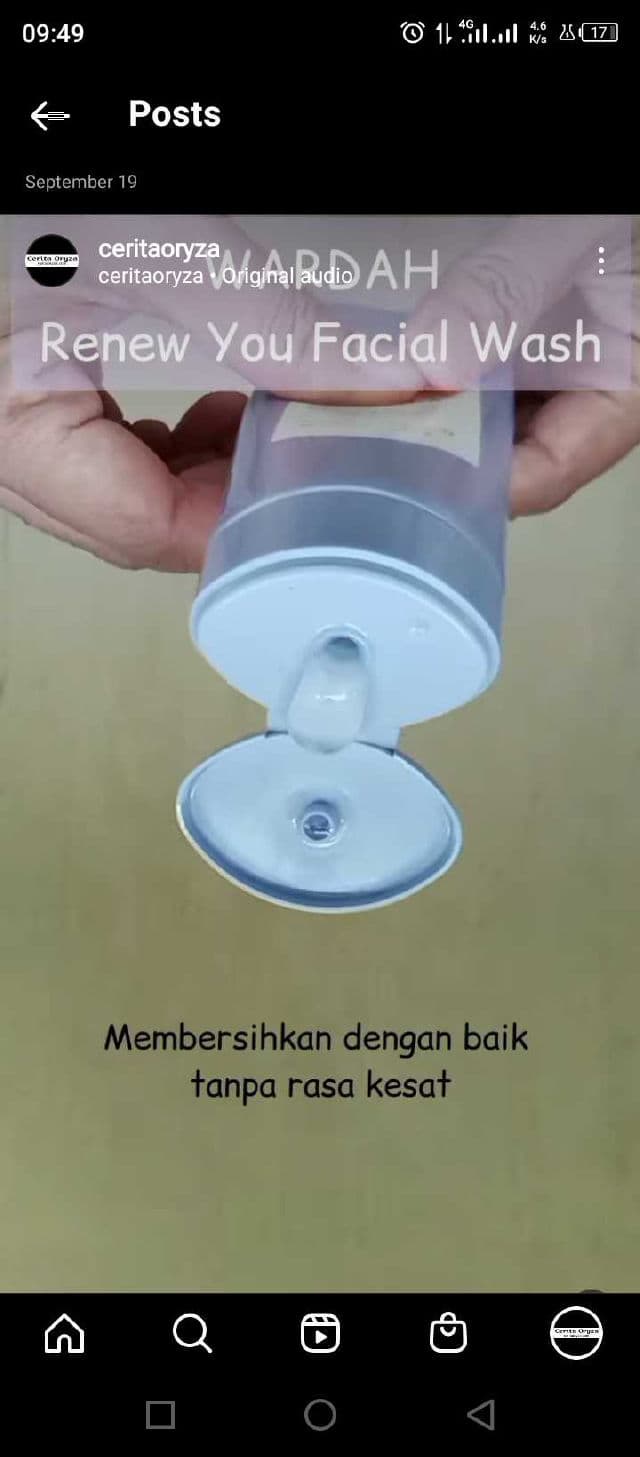 Wardah Renew You Anti Aging Facial Wash review photo by ceritaoryza