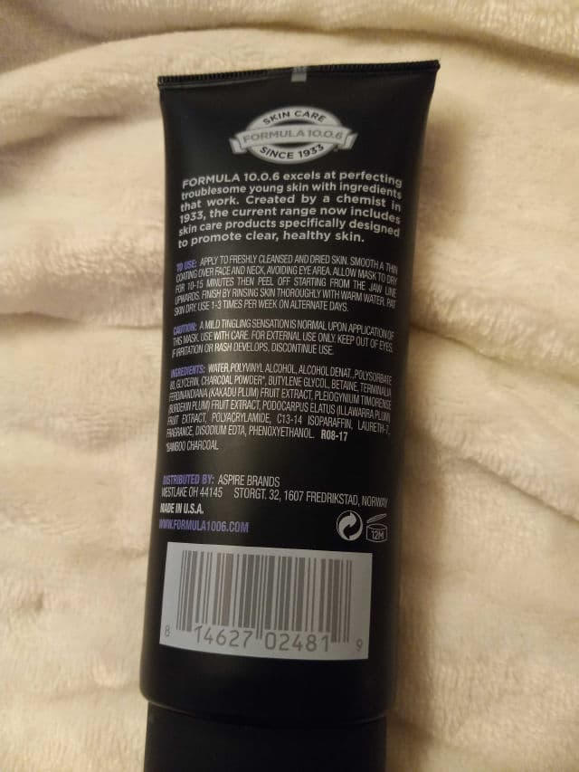 Formula 10.0.6 Draw It All Out Skin Detoxing Peel Mask review photo by ParisJ