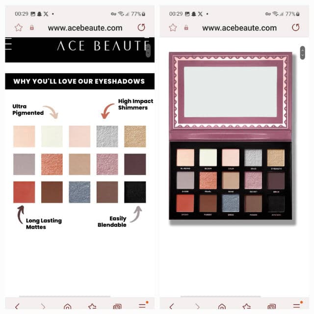 Ace Beauté Smoky Roses Eyeshadow Palette review photo by Heggie63