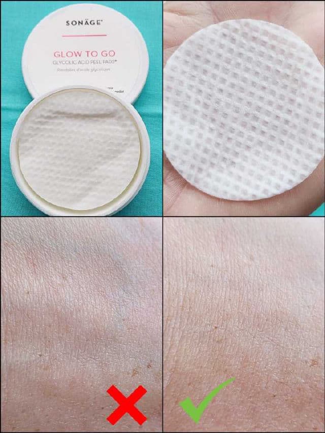 Sonage Glow To Go Glycolic Acid Peel Pads review photo by Researching4Beauty