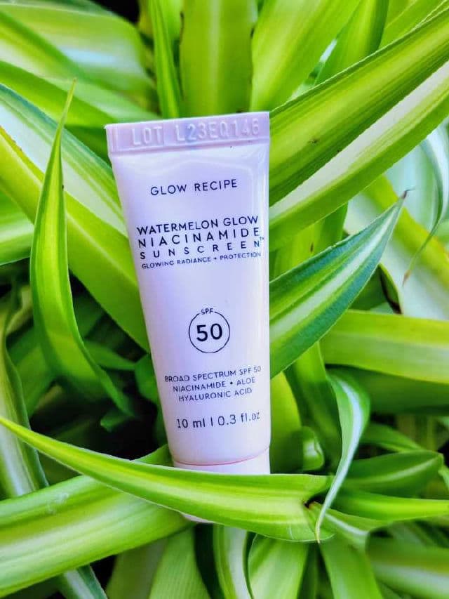 Glow Recipe Watermelon Glow Niacinamide Sunscreen SPF 50 review photo by Researching4Beauty
