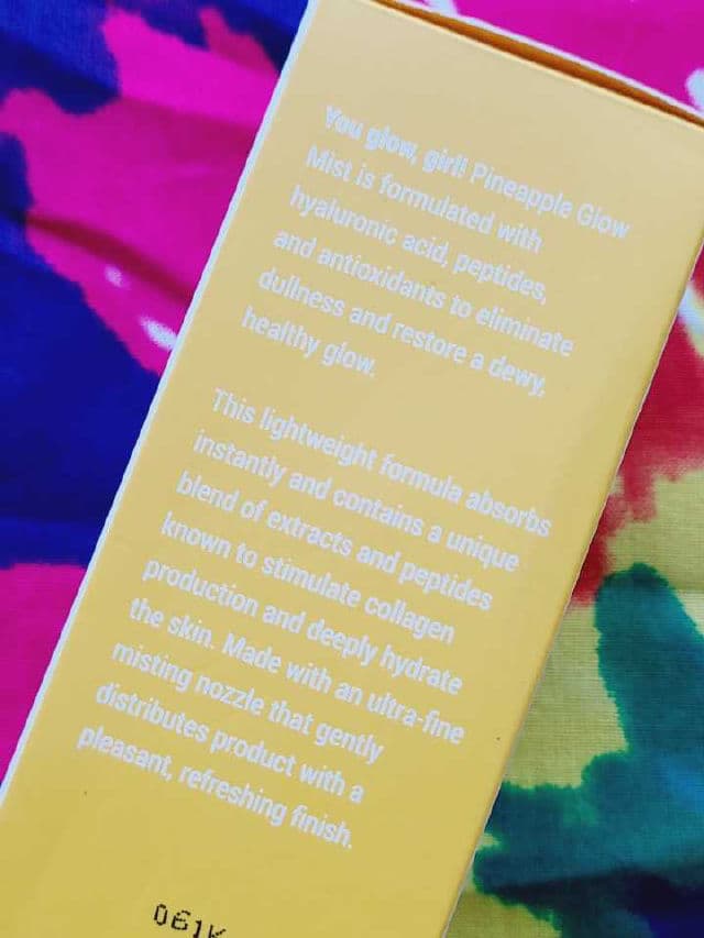 Clean Skin Club Pineapple Glow Mist review photo by Researching4Beauty