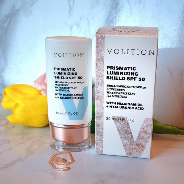 Volition Beauty Mineral Prismatic Luminizing Shield SPF 35 review photo by Researching4Beauty