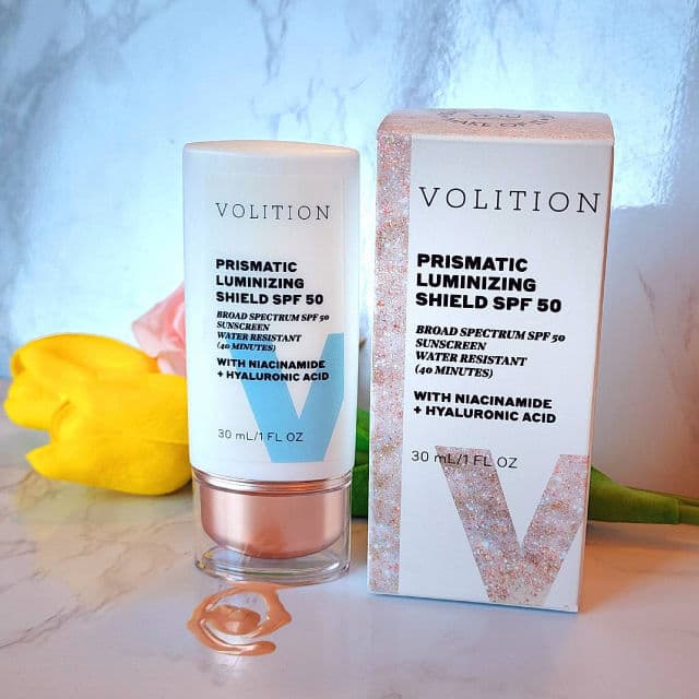 Volition Beauty Mineral Prismatic Luminizing Shield SPF 35 review photo by Researching4Beauty