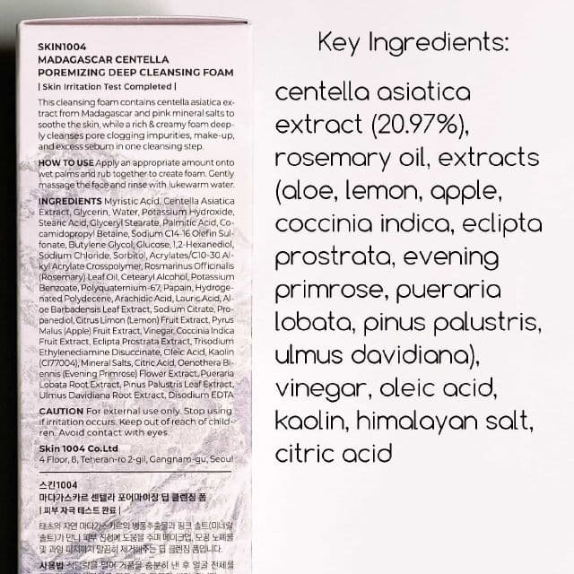 SKIN1004 Madagascar Centella Poremizing Deep Cleansing Foam review photo by TanyaKbeauty