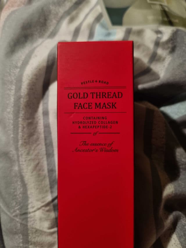 Pestlo Gold Thread Face Mask review photo by glowandsunshine