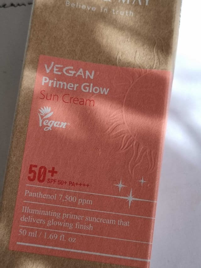 Mary&May Vegan Primer Glow Sun Cream SPF50+ PA++++ review photo by glowandsunshine