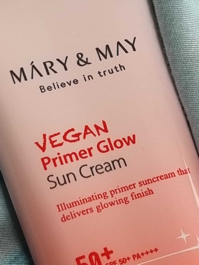 Mary&May Vegan Primer Glow Sun Cream SPF50+ PA++++ review photo by glowandsunshine