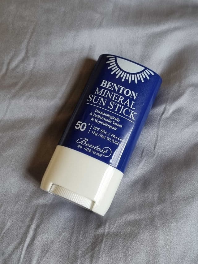 BENTON Mineral Sun Stick SPF50+/PA++++  review photo by glowandsunshine