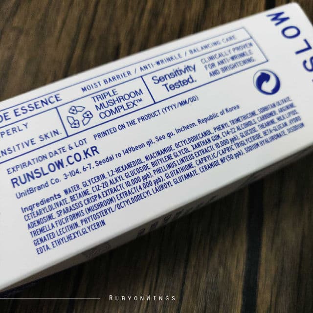 Runslow Triple Mushroom Ceramide Essence review photo by RubyonWings