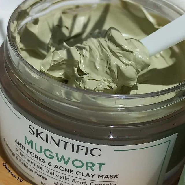 Skintific Mugwort Anti Pores & Acne Clay Mask review photo by Blogcuan