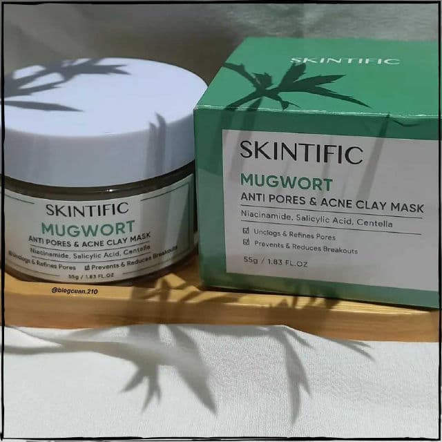 Skintific Mugwort Anti Pores & Acne Clay Mask review photo by Blogcuan