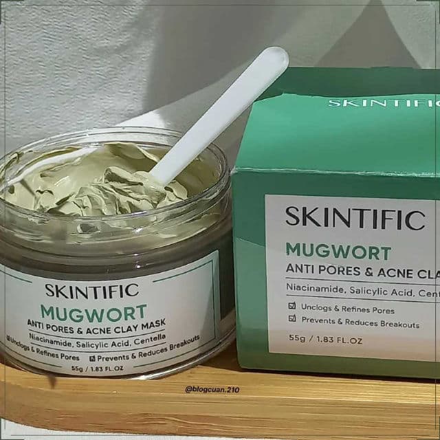 Skintific Mugwort Anti Pores & Acne Clay Mask review photo by Blogcuan