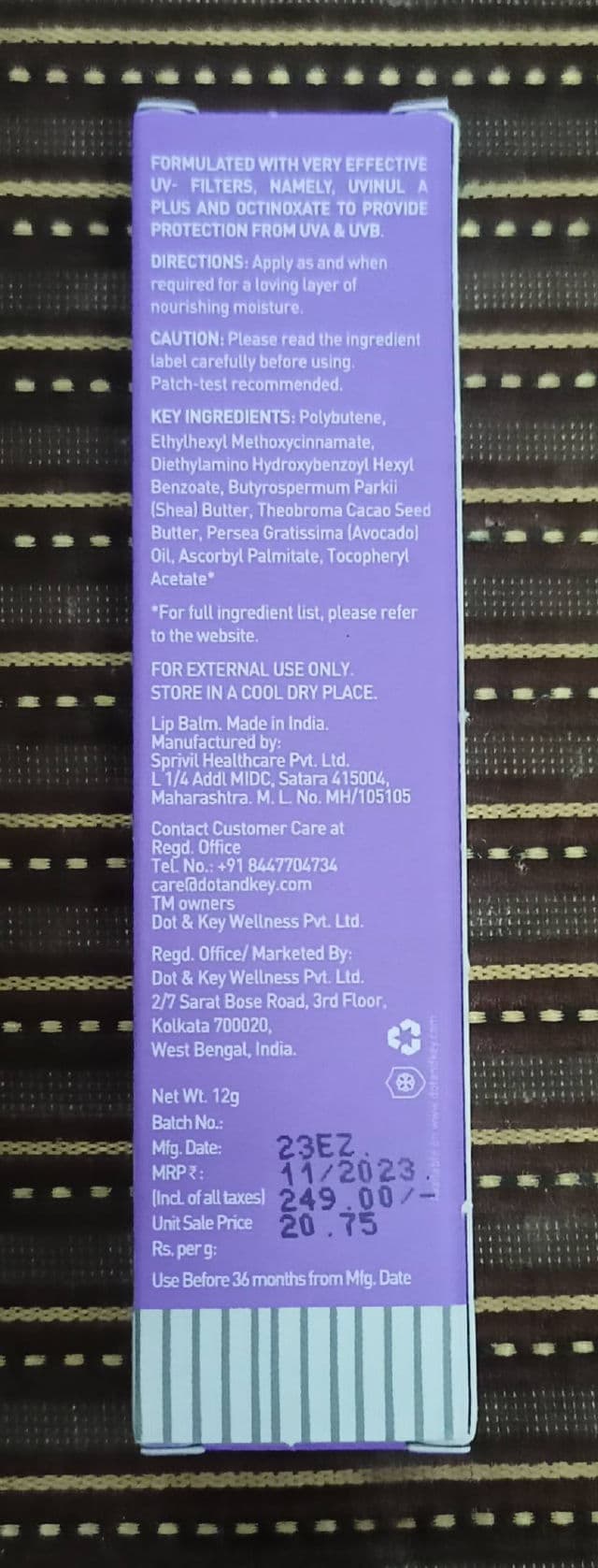 Dot & Key Vitamin C+E SPF30 Glitter Lip Balm review photo by SkincareUnni82